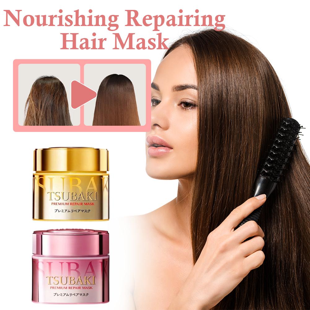 Hair Care Tsubaki - TSUBAKI Anti-Frizz-Haarmaske, 180 g, reparierend, glättend,